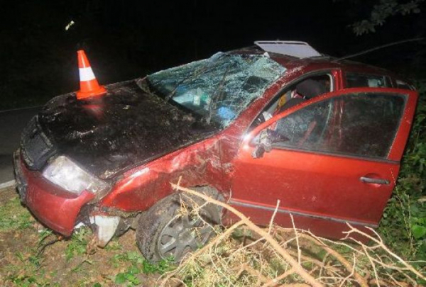 Opilý řidič nezvládl řízení a havaroval, nadýchal přes 2 promile alkoholu